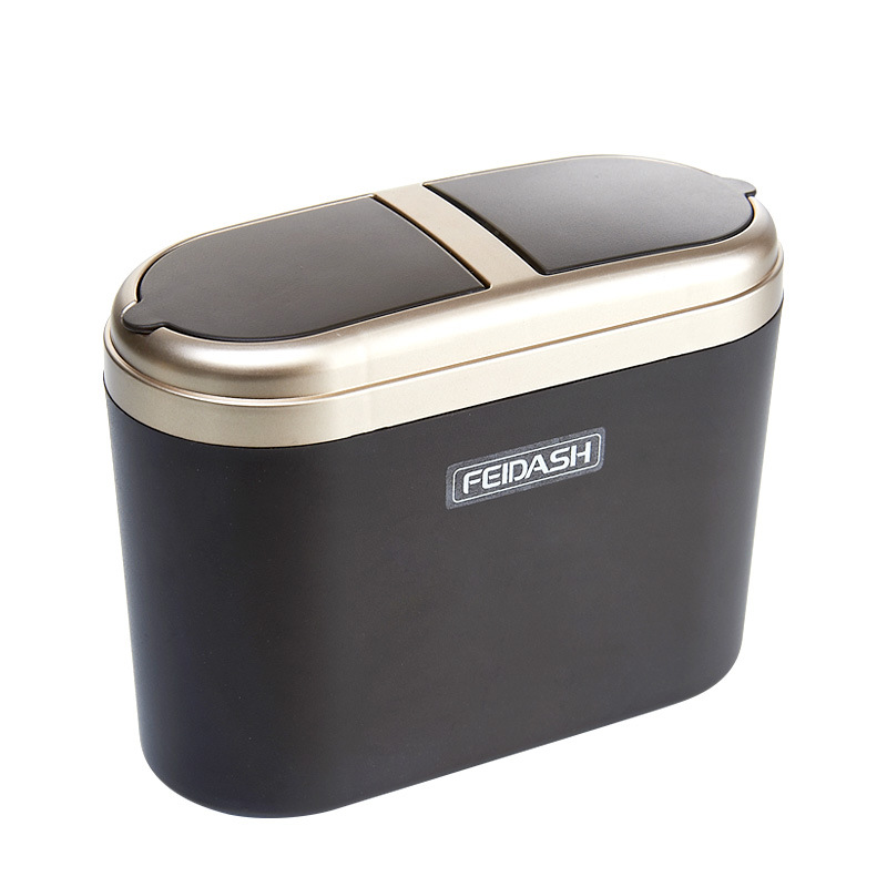 Waterproof Car Trash Can With Lid - Portable Plastic Car Storage Box Car