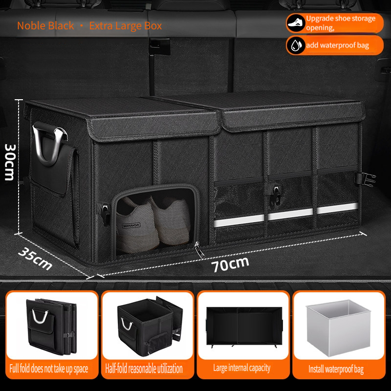Car Trunk Organizer Foldable Storage Box - Waterproof Foldable 95L Oxford Cloth Storage
