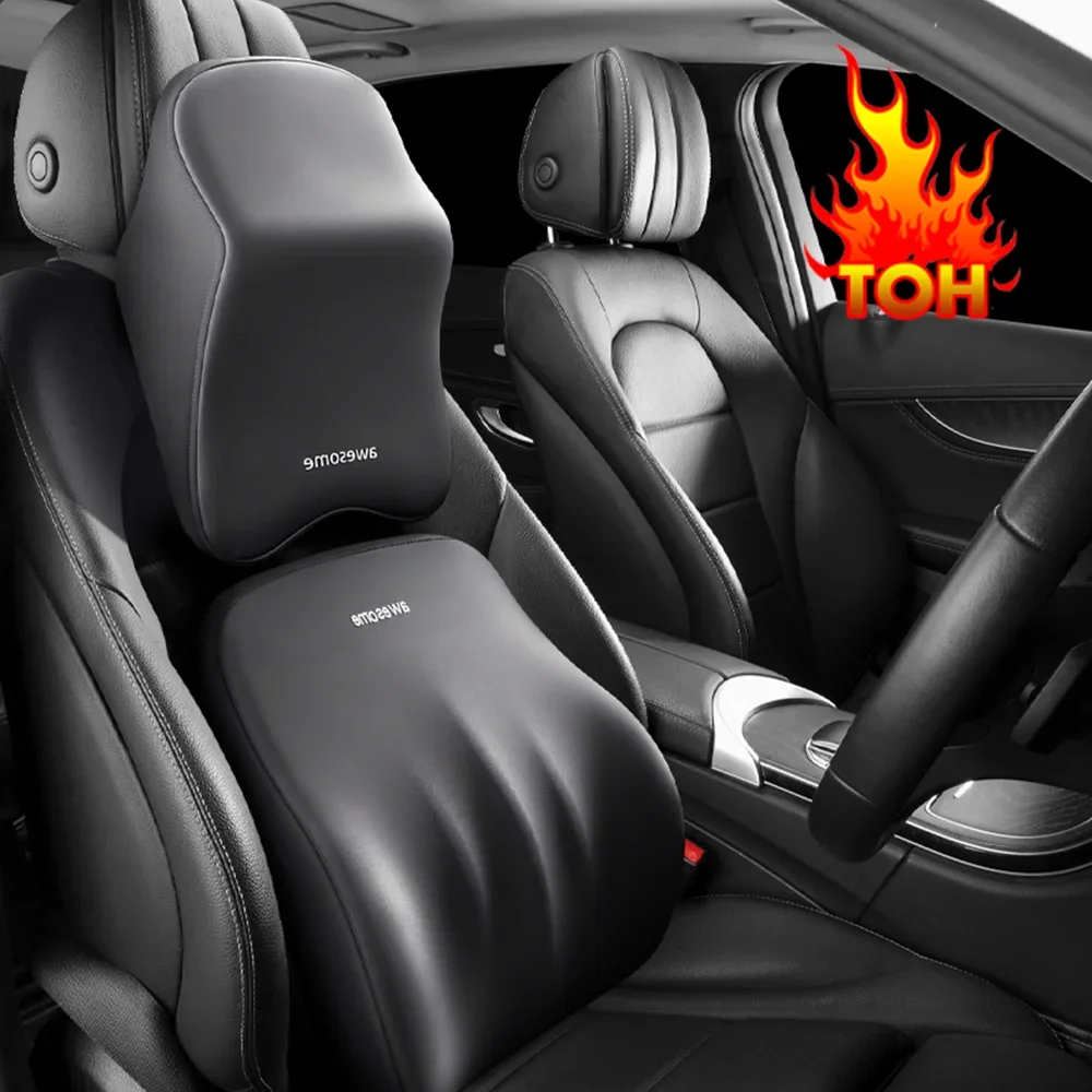 NEW Car Lumbar Back Support He - Memory Foam Car Neck Pillow Lumbar Support review and price