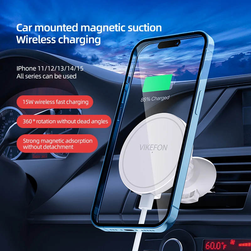 VIKEFON Magnetic Car Wireless  - Wireless Car Charger Mount Fast Charging review and price