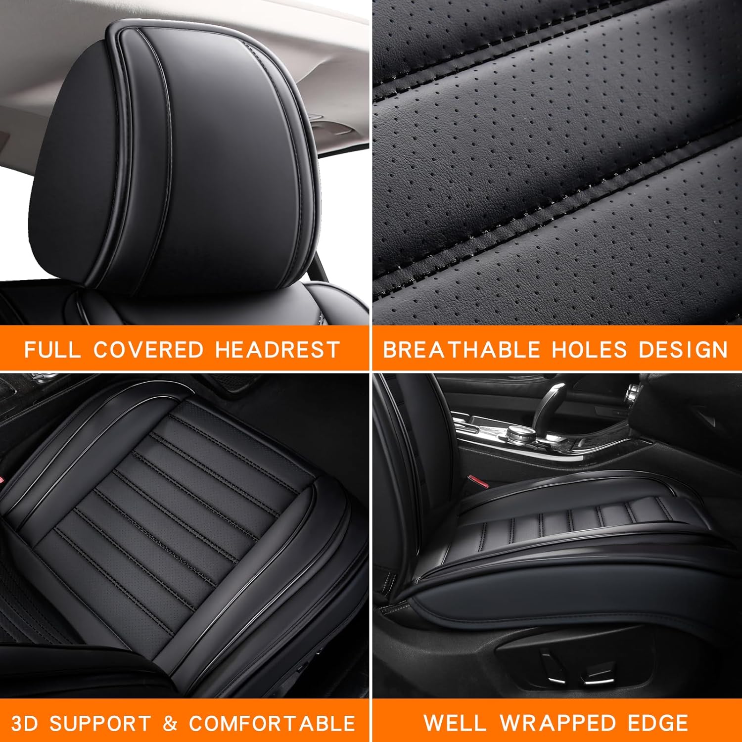 5pcs Full Set Car Seat Covers  - Leather Car Seat Covers Full Set Universal review and price