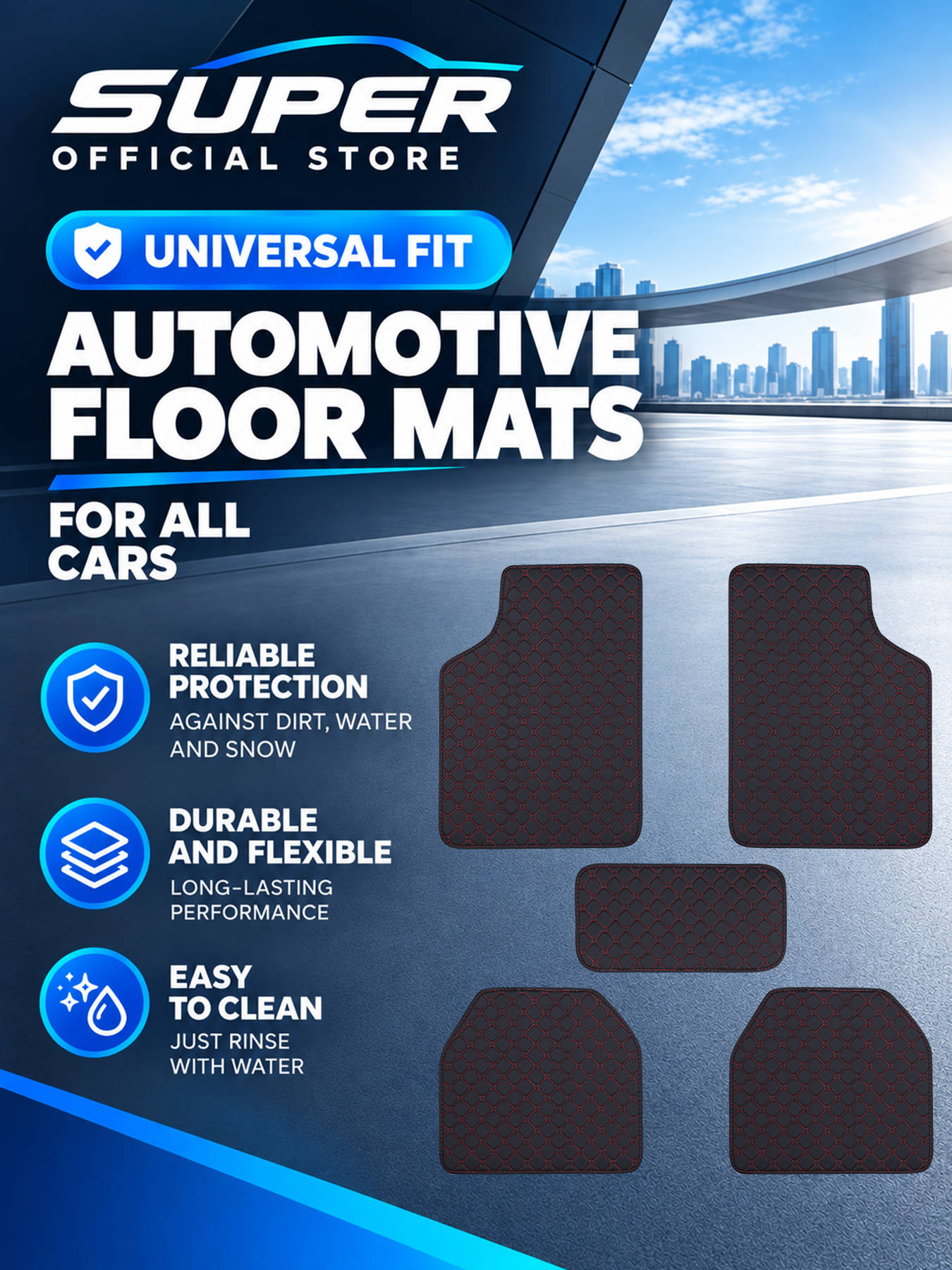 Car Floor Mats Full Set Univer - Car Floor Mats Universal Waterproof Leather review and price