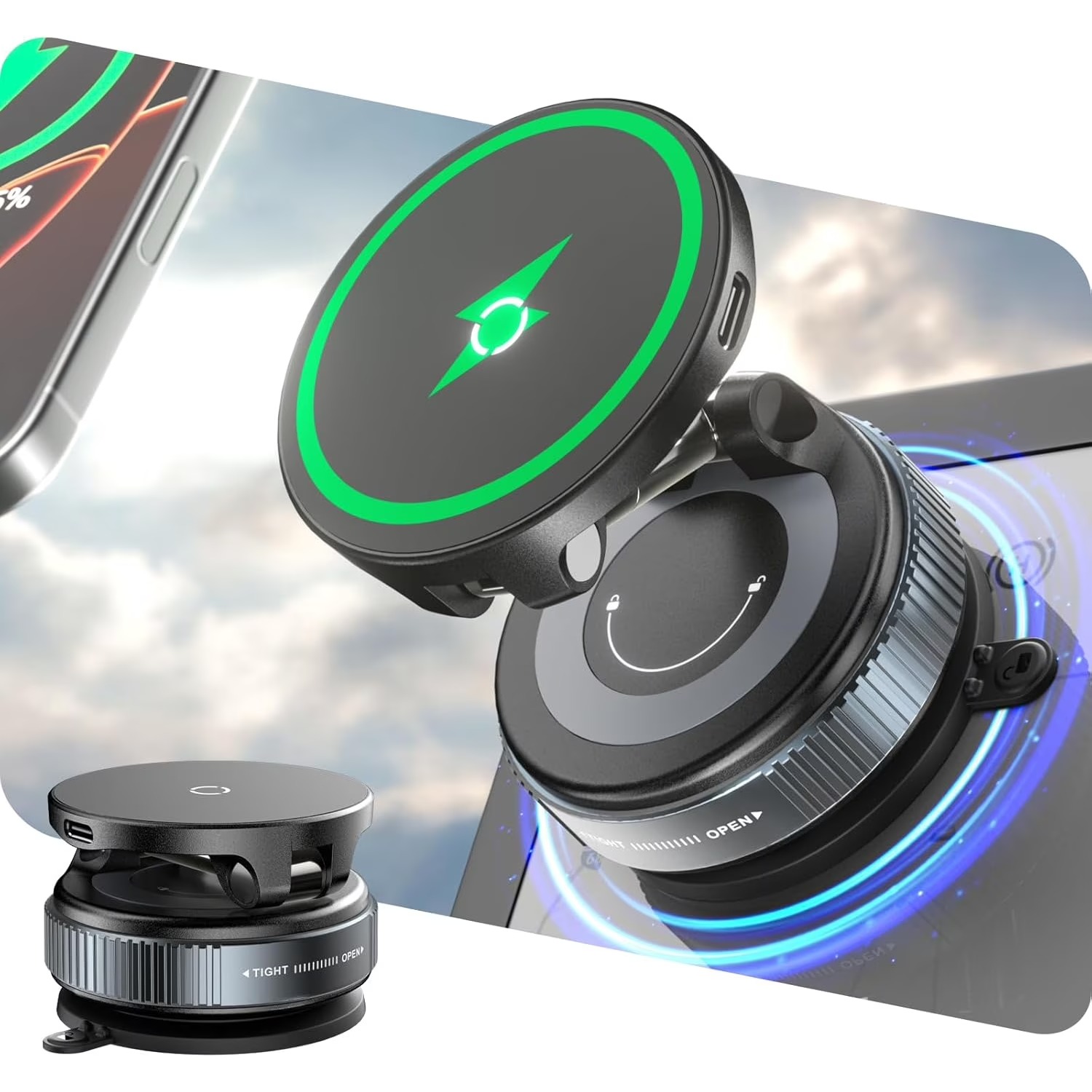 15W Wireless Fast Charger Car  - Wireless Car Charger Mount Fast Charging review and price